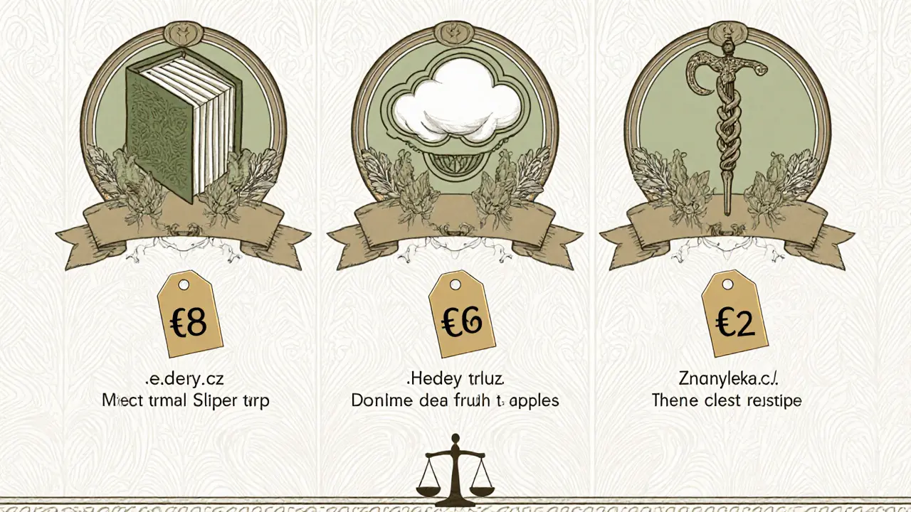 Ilustrace srovnání tří terapeutických platforem, cen a typů sezení.