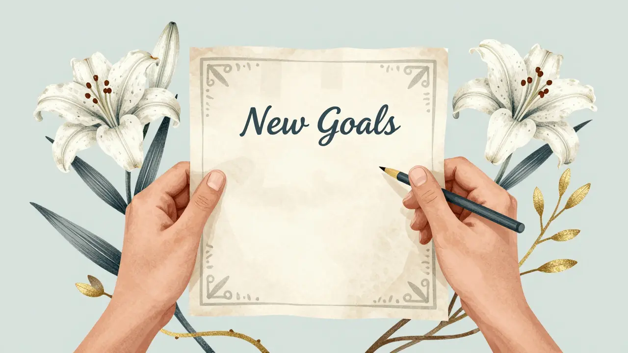 Dvě ruce drží společnou dohodu s květinovými motivy.