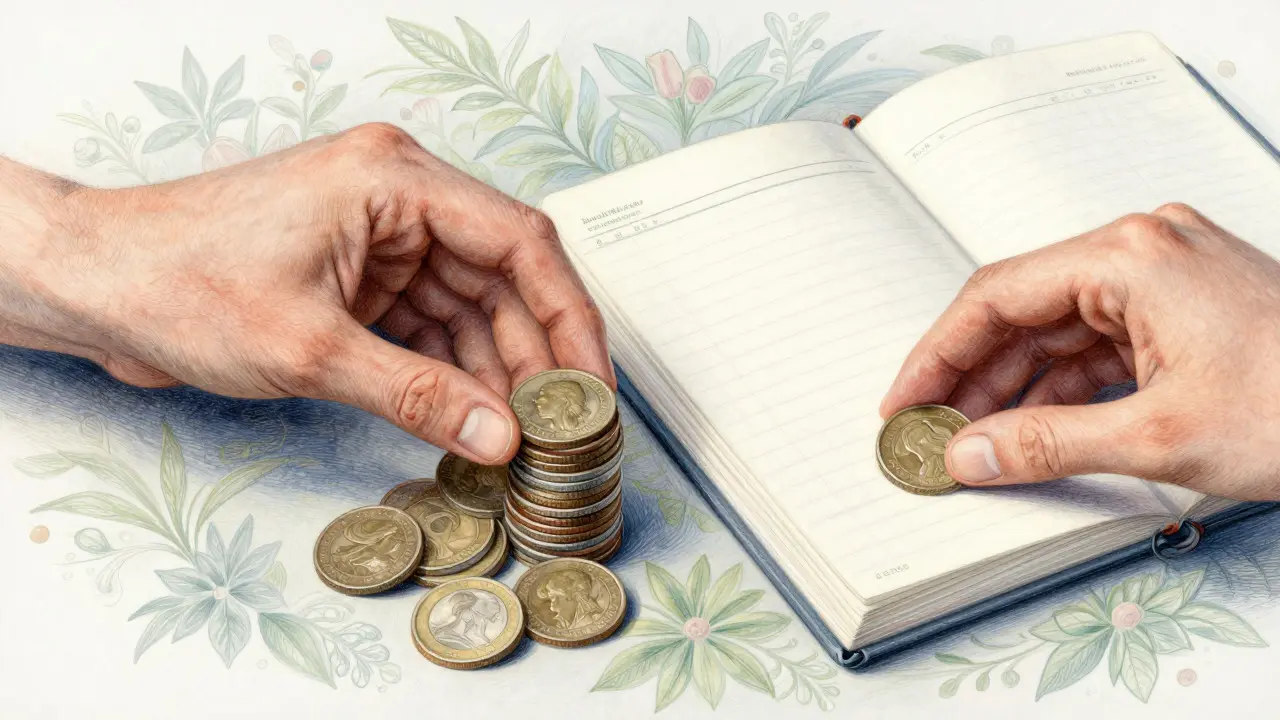 Srovnání finančních nákladů na terapii pomocí mincí a účetní knihy